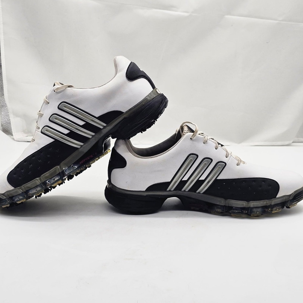 Adidas Golf Shoes Men Size 14 White Black Good adiPRENE Traxion 737864